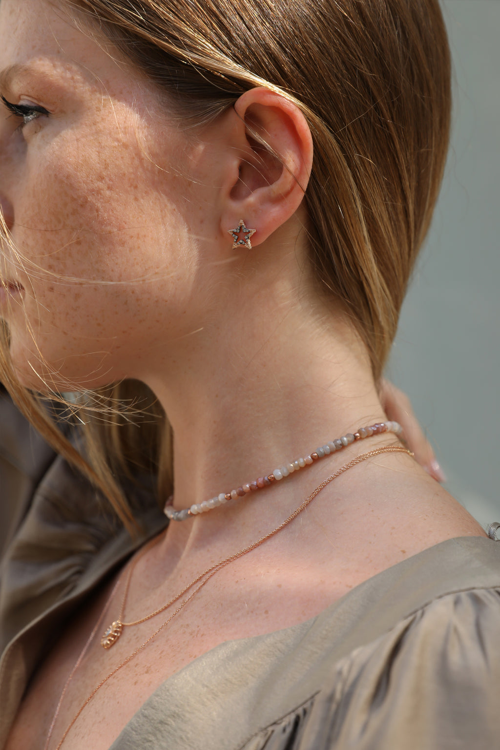 Pearl of the Moon Choker Altın Kolye