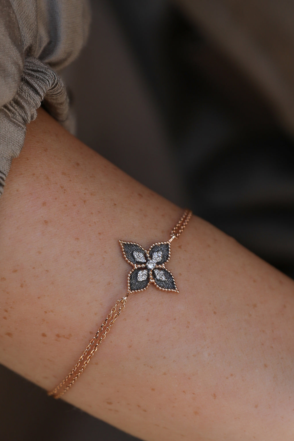 Midnight Clover Pırlanta Bileklik